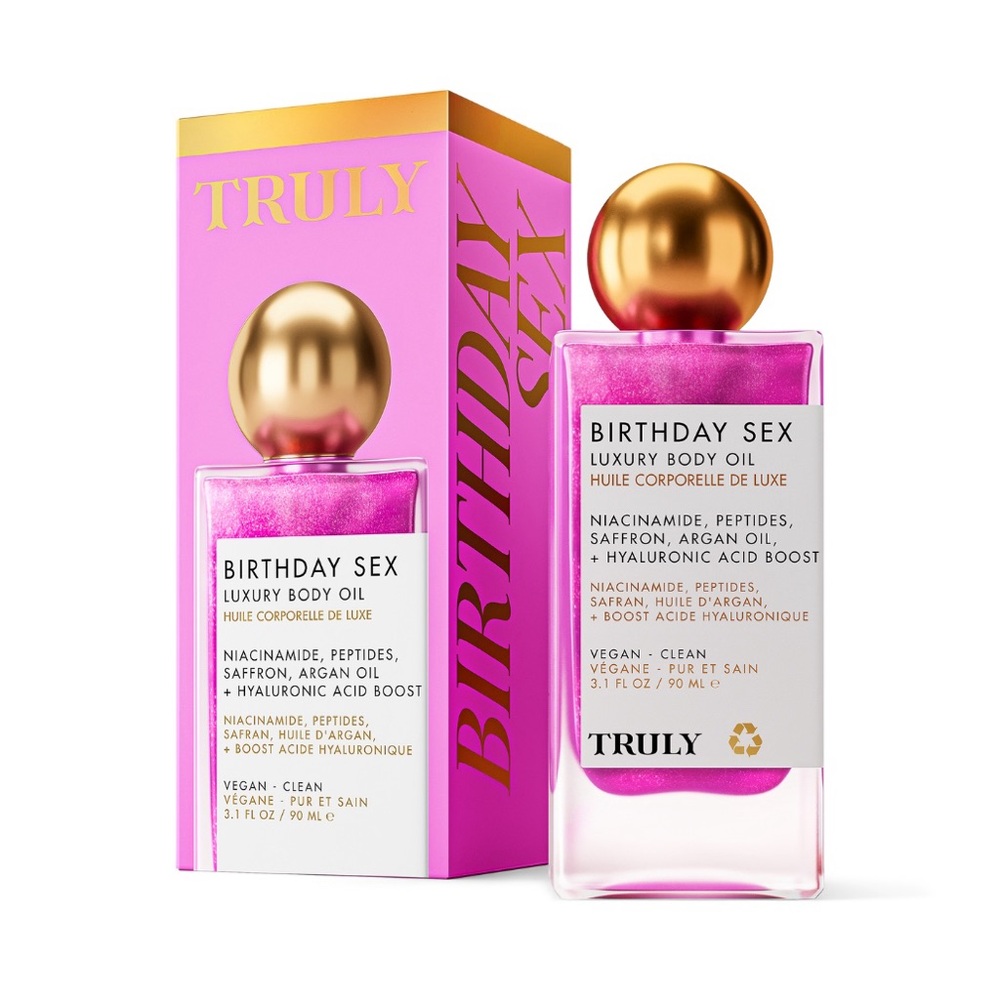Truly Birthday Sex Shimmer Body Oil- 3 fl oz / 90 mL (New In Box)